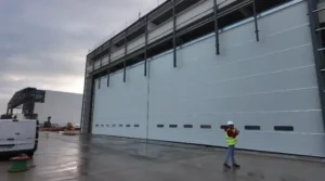 Puertas Industriales Seccionales Puertas Rápidas de Doble Lona para Hangares